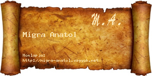 Migra Anatol névjegykártya
